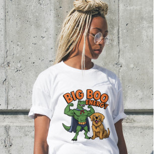 Big Boo Energy T Rex Retriever Halloween Tee