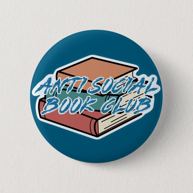 Big Book Energy, Antisocial Book Club 6 Cm Round Badge (Front)