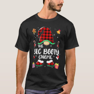 Big Booty Gnome Buffalo Plaid Red Matching Family  T-Shirt