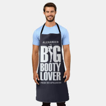 BIG BOOTY LOVER Funny Mens Apron