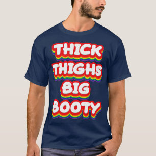 Big Booty Rainbow Text T-Shirt