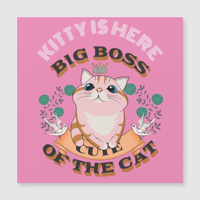 BIG BOSS CUTE CAT CUSTOMIZE PERSONALIZED NAME (Front)