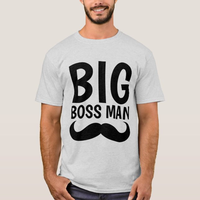 BIG BOSS MAN Moustache T-shirts (Front)