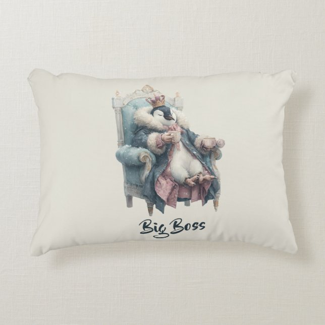 Big Boss Winter Penguin Design Decorative Cushion (Front)