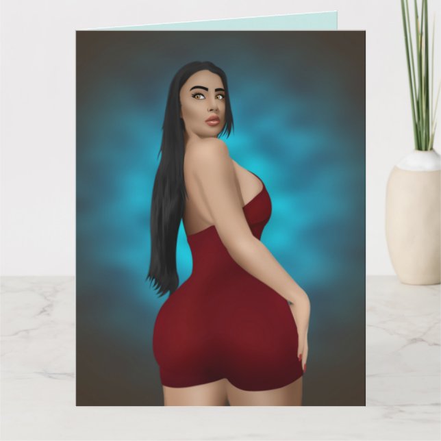 BIG BOTTOM BEAUTY HAPPY BIRTHDAY BIG CARD (Front)