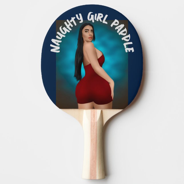 BIG BOTTOMED NAUGHTY GIRL VALENTINE'S DAY PING PONG PADDLE (Front)