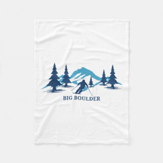 Big Boulder Pennsylvania Ski Resort Skiing Skier T Fleece Blanket