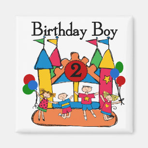 Big Bounce Boy 2nd Birthday Tshirts and Gifts Magnet
