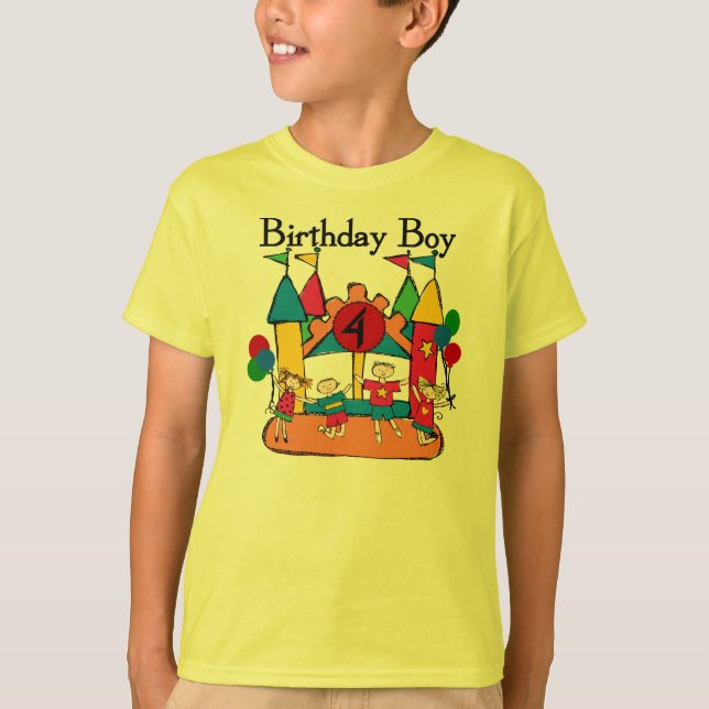 Big Bounce Boy 4th Birthday Tshirts and Gifts (Front)