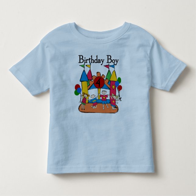 Big Bounce Boy 4th Birthday Tshirts and Gifts (Front)