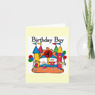 Big Bounce Boy 4th Birthday Tshirts and Gifts Card