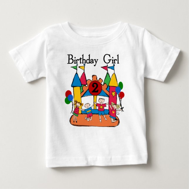 Big Bounce Girl 2nd Birthday Tshirts and Gifts (Front)