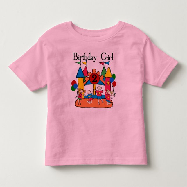 Big Bounce Girl 2nd Birthday Tshirts and Gifts (Front)