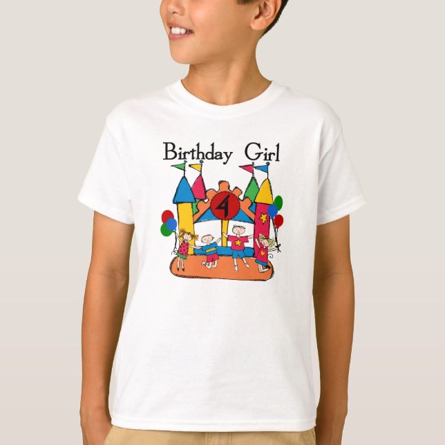 Big Bounce Girl 4th Birthday T-shirts and Gifts (Front)