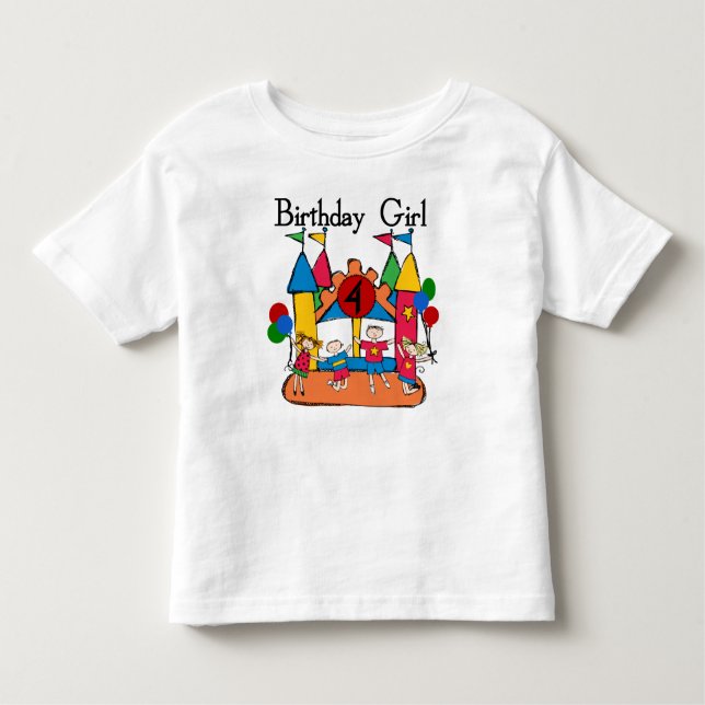 Big Bounce Girl 4th Birthday T-shirts and Gifts (Front)