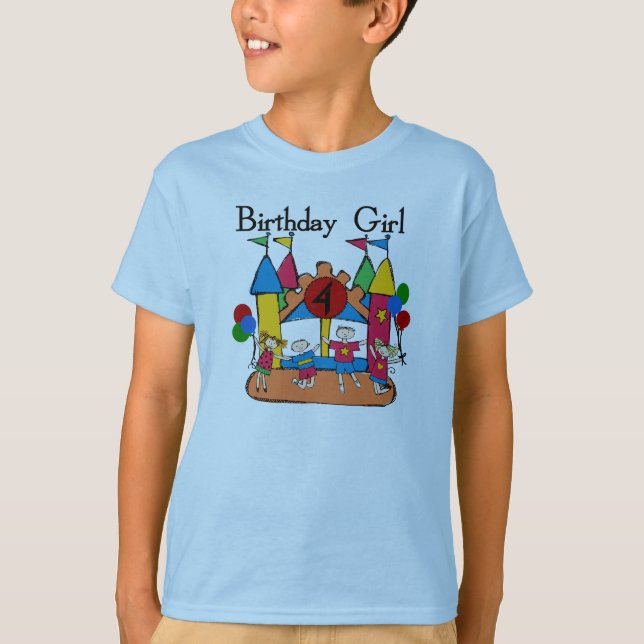 Big Bounce Girl 4th Birthday T-shirts and Gifts (Front)