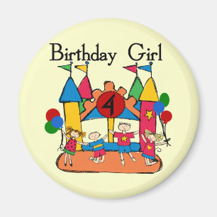 Big Bounce Girl 4th Birthday T-shirts and Gifts Magnet