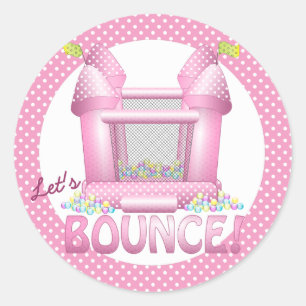 Big Bouncy Bounce House Birthday Seal Sticker