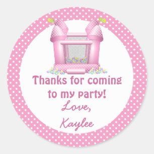 Big Bouncy Bounce House Birthday Thank You Sticker