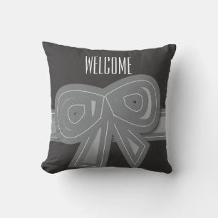 Big Bow Black Pillow