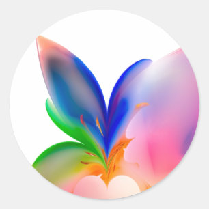 Big Bow Gift Box Classic Round Sticker