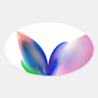 Big Bow Gift Box Oval Sticker