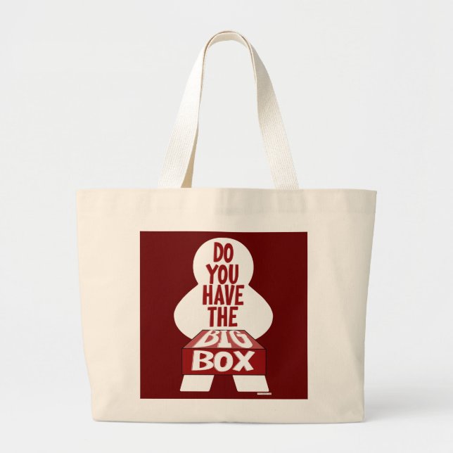Big Box Board Gamer Tabletop Question Large Tote Bag (Front)