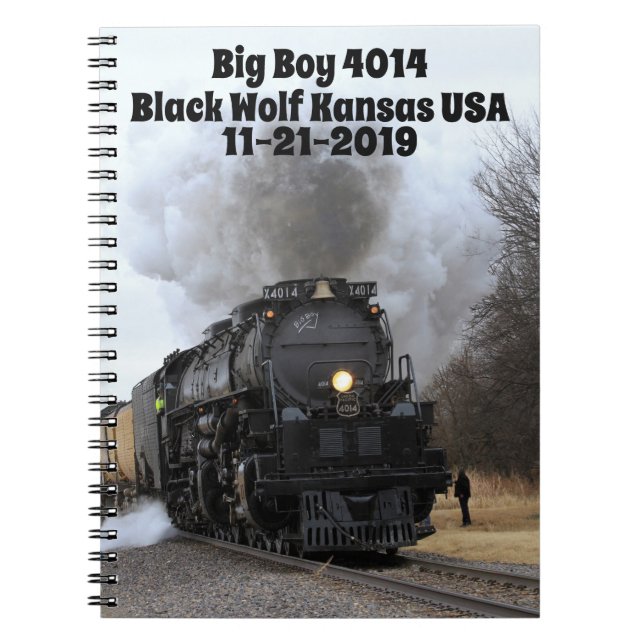 Big Boy 4014 Black Wolf Kansas Notebook (Front)