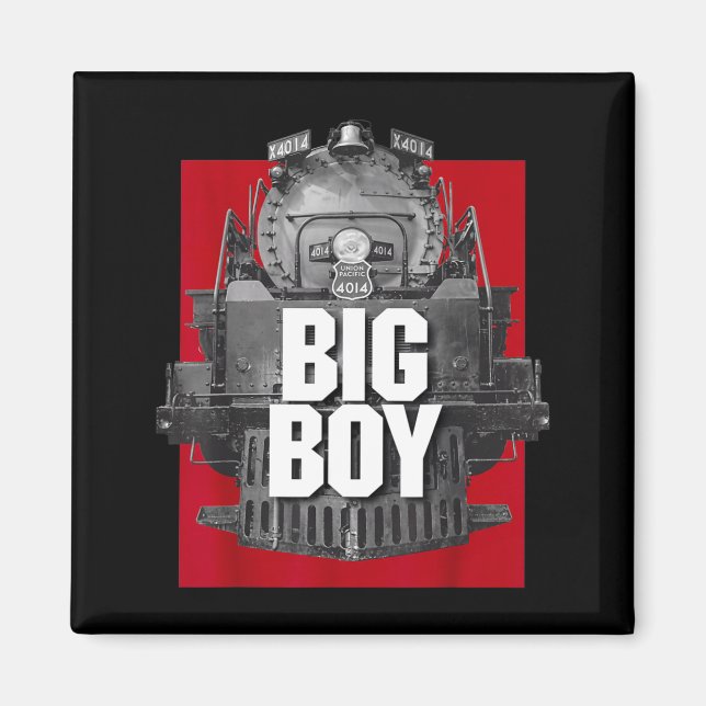 Big Boy 4014 Clic Steam Engine Retro Locomotive Ra Magnet (Front)
