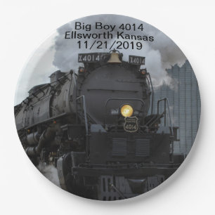 Big Boy 4014 Ellsworth Kansas Paper Plate