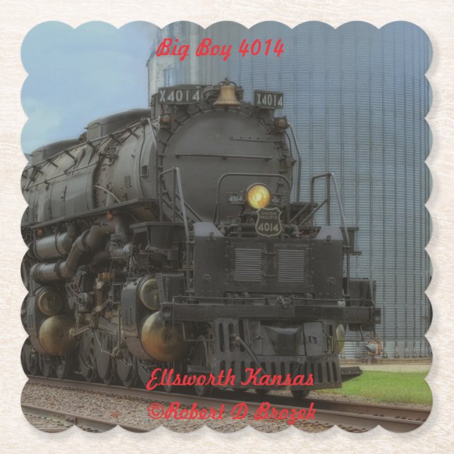 Big Boy 4014 Paper Coaster (Front)
