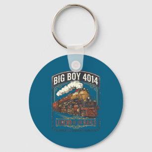 Big boy 4014 steam engine locomotive train vintage key ring