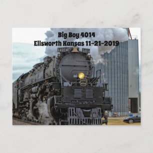 Big Boy 4014 Steam Train Postcard