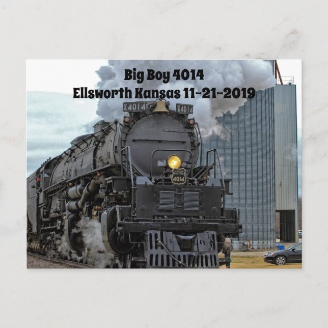 Big Boy 4014 Steam Train  Postcard (Front)