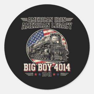 Big Boy 4014 Vintage Steam Locomotive Train Classic Round Sticker
