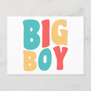 Big Boy Funny Sayings Kids Toddler Holiday Postcard