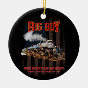 Big Boy Vintage Steam Train American Locomotive Ceramic Ornament