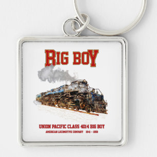Big Boy Vintage Steam Train American Locomotive Key Ring