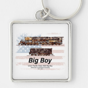 Big Boy Vintage Steam Train American Locomotive Key Ring