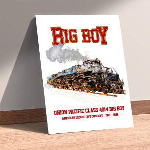 Big Boy Vintage Steam Train American Locomotive Poster