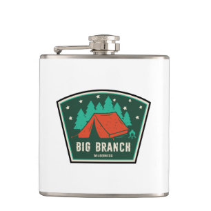 Big Branch Wilderness Vermont Camping Hip Flask