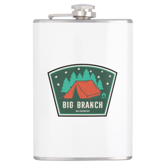 Big Branch Wilderness Vermont Camping Hip Flask (Front)