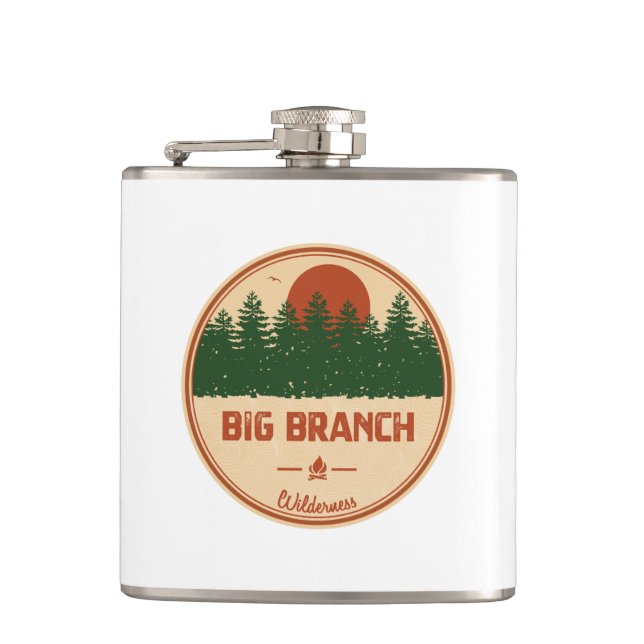 Big Branch Wilderness Vermont Hip Flask (Front)