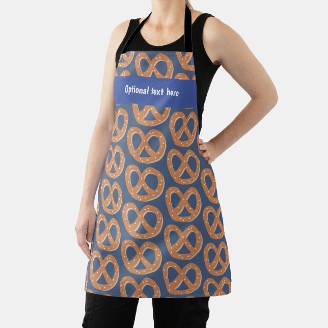 Big bread pretzel twist and your words on apron (Insitu)