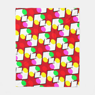 BIG BRIGHT BABY DOT PATTERN BUBBLY HAPPY FLEECE BLANKET