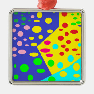 Big bright bursting with colours home art metal ornament