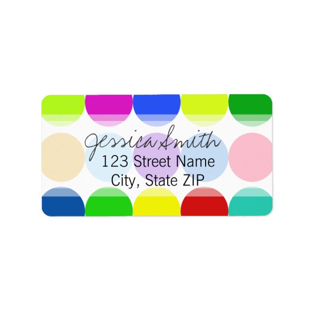 Big Bright Dots Label (Front)