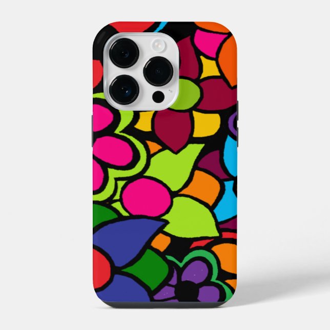 Big Bright Flowers iPhone Case (Back)