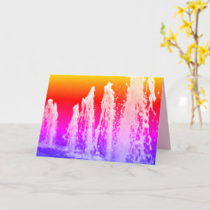 Big Bright Gushing Water Fountains Colourful Card