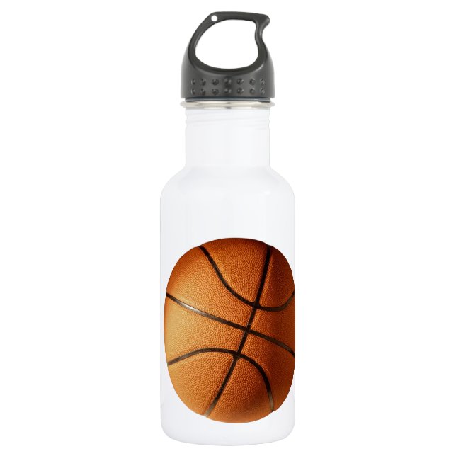 Big Bright Orange Basketball, 532 Ml Water Bottle (Front)